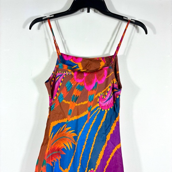 Farm Rio Vintage Wave Multicolor Floral Viscose Maxi Dress Small NWT Tropical - Picture 12 of 17